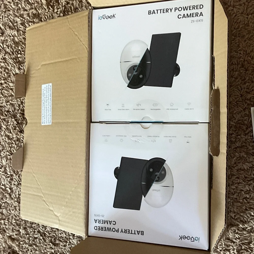 ioGeek Security Camera & Solar Panel User Manuals - White